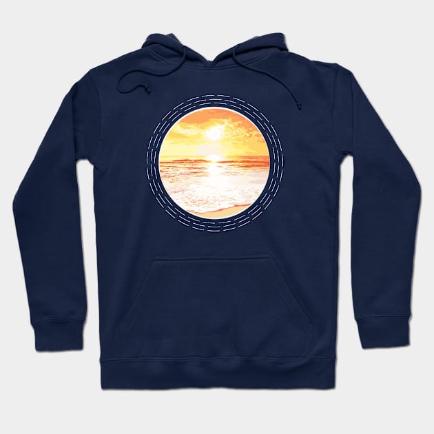 Warm Sunny Day At The Beach Abstract Nature Art Hoodie by Insightly Designs